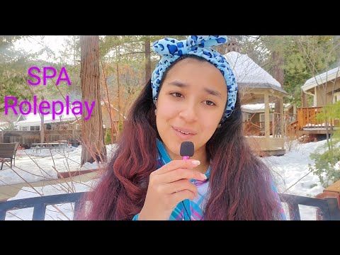 ASMR Limpieza facial/Spa Roleplay in the snow