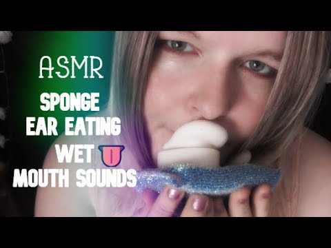 ASMR | Intense Tingles, Sponge Ear Eating👅 Scratching, Mouth Sounds.