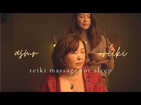 ASMR Reiki Massage for Sleep | Release Blocks (Real Person, Scalp Massage, Gua Sha, Crystal Healing)