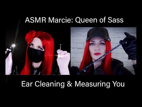 ASMR Ear Cleaning & Measuring You - A VERY Sassy Marcie Compilation - Otoscope, PVC, Leather, Gloves