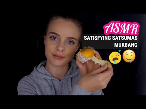ASMR Satisfying Satsumas Peeling & Eating Sounds / Mukbang - No Talking!