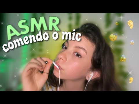 ASMR - COMENDO O MICROFONE! (mic nibbling)