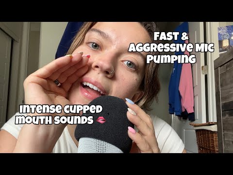 ASMR| Fast & Intense Mic Cover Pumping & Cupped Mouth Sounds