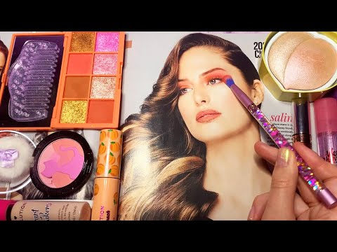 ASMR Applying Makeup to Magazines (Whispered) #7