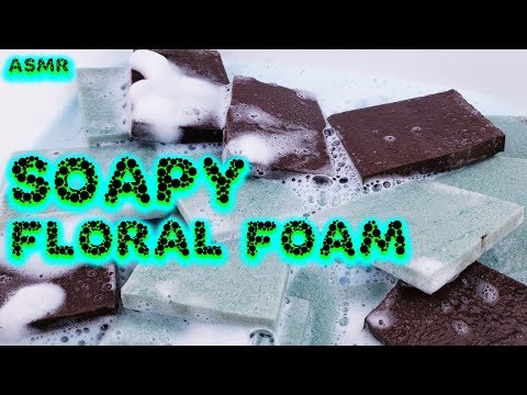 ASMR Satisfying Soapy Floral Foam Crushing - Relaxing ASMR Sleep