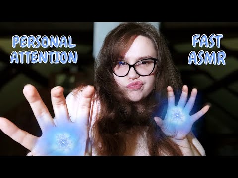 ASMR | Fast and Aggressive | Tingly Personal Attention (Face Touching,Hair Brushing,Hand Movements)