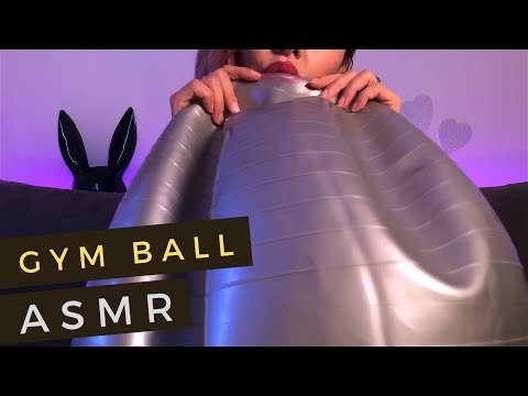 ASMR | Blowing Up Big Gym Ball | Inflating & Deflating A Big Ball | Messy Lipstick (No Talking)