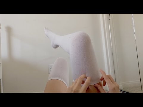 ASMR ~ socks try on fabric scratching sounds