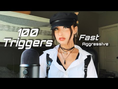 ASMR | 100 Fast & Aggressive Triggers | Unpredictable & Gets Progressively More Chaotic