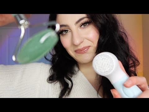 ASMR Up Close Personal Attention - Doing Your Skincare