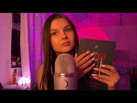ASMR book tapping and hair play 💆‍♀️ ||custom video for Emily Marie