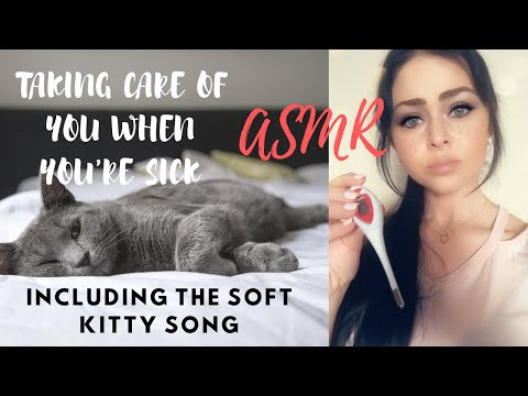 Taking Care of You While Sick ❤ Soft Kitty Song ❤ ASMR Personal Attention Role-Play