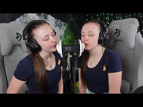 ASMR - Double soft breathing and blowing sounds - Twin asmr
