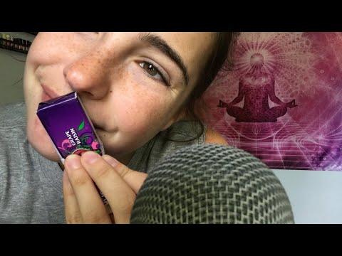 |ASMR| Repeating "Just A Little Bit" With Gum Chewing and Hand Movements|