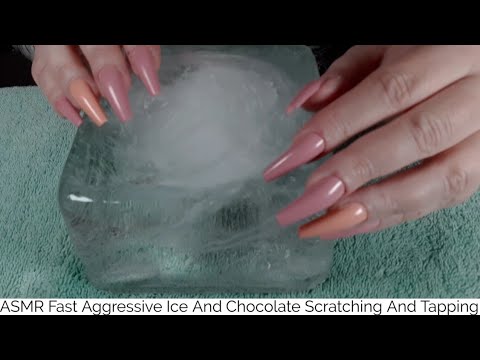 ASMR Fast Aggressive Ice And Chocolate Scratching And Tapping (Custom Video For Emma)