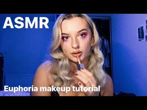 ASMR: euphoria makeup look 💗🌺🦄✨