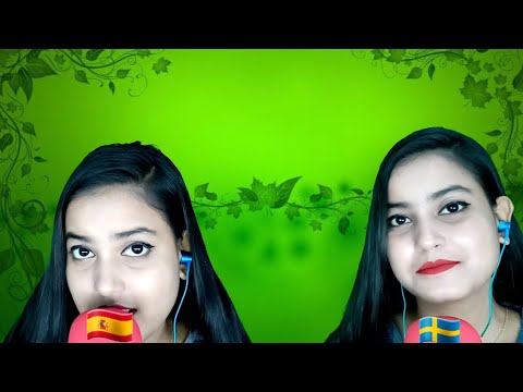 ASMR Spanish VS Swedish Trigger Words With Mouth Sounds
