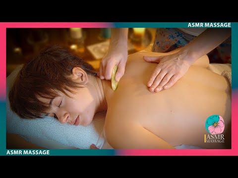 Chinese ASMR Gua Sha Massage or Spa on the Table by Anna