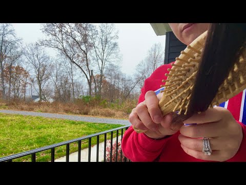 ASMR Rainy Day Hair Style (Cozy Fall Vibes w/Realistic Sounds)