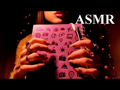 ASMR TAPPING & SCRATCHING ON NOTEBOOKS - Tapping with long nails - No talking