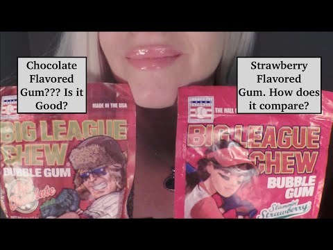 ASMR Trying Chocolate Big League Chew & Strawberry Bubble Gum | Shockingly Good | Whispered Ramble