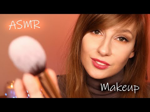 ASMR Makeup 💋 ROLEPLAY face brushing, tapping with sound, personal attention