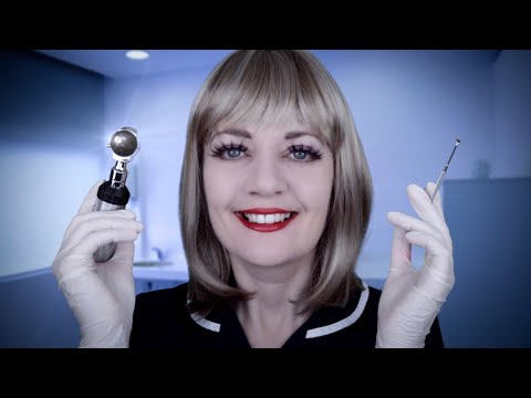 ASMR Ear Exam & Deep Ear Cleaning - Otoscope, Fizzy Drops, Gloves, Picking, Typing, Caring Nurse