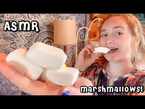 ASMR Eating Marshmallows! ☁️ Very Chewy Sounds 🤍