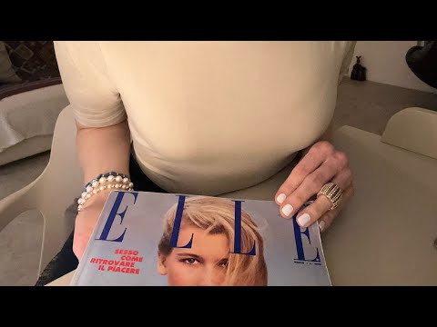 ASMR ELLE Page Turning & Squeezing & Finger Licking & minor whispering & Vintage 5/serie