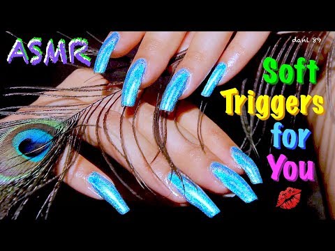 ❀ Care of You: SOFT triggers for Your relaxation 🎧 ASMR +visual ASMR with HOLO & peacock feather! 🦆