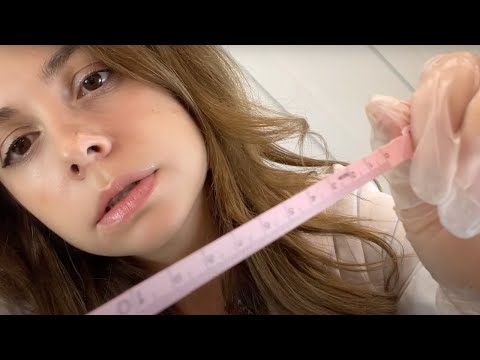 ASMR Measuring Your Face & Skin Graft (Medical Role-play) Inaudible Whispering & Personal Attention