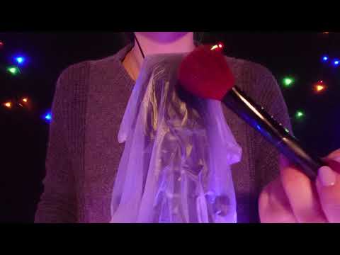 ASMR - Brushing Microphone Covered With Plastic Bag (Crinkles) [No Talking]