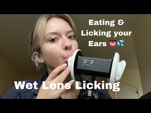 ASMR| 30 Minutes of Fast & Aggressive Wet Lens Licking & 3DIO Ear Eating/ Licking| & More