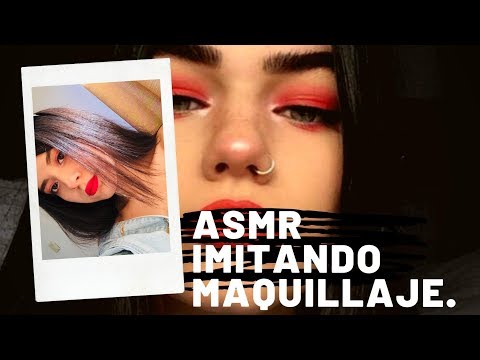 ASMR/ Imitando maquillaje/ Tapping/ Muy relajante💌/Andrea ASMR 🦋