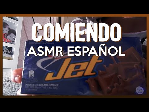 ASMR en ESPAÑOL / Spanish ASMR - Información y Comiendo Chocolatinas Jet (Whisper, Sounds)