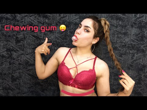 ASMR Chewing Gum With Scratching