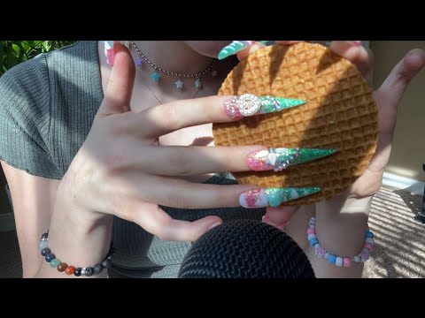 ASMR Tingly Textured Scratching & Tapping + Camera Tapping, Nail Clicking, Mouth Sounds & more