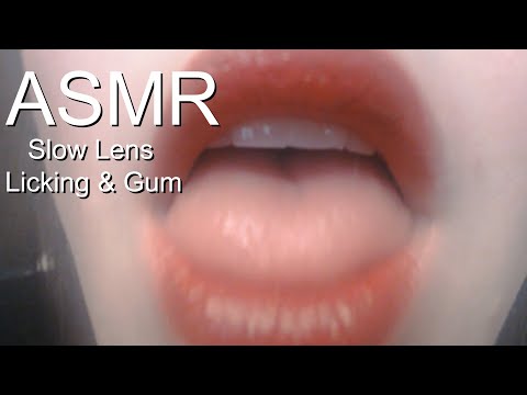 Slow Lens Licking While Chewing Gum! 👅