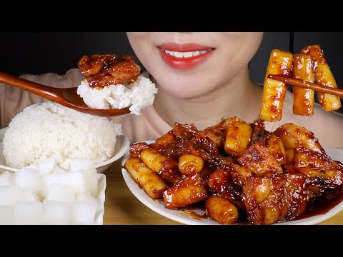 ASMR Smoky and Saucy Korean Fried Chicken with Rice | Gcova Chicken | Eating Sounds Mukbang