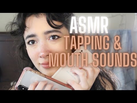 ASMR 📱💓 fast and slow tapping with mouth sounds for relaxation (phone and phone case)