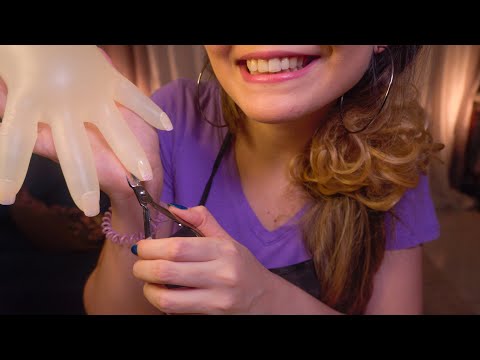 asmr roleplay manicure | uma fofoca antes de dormir 🤫 (voz suave)