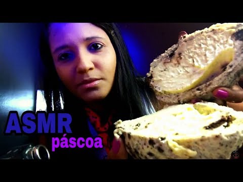 ASMR - COMENDO O MELHOR  OVO DE PASCOA  ( eating sound )