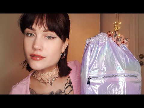 Swedish school girl walks up to you "what's in my bag" asmr