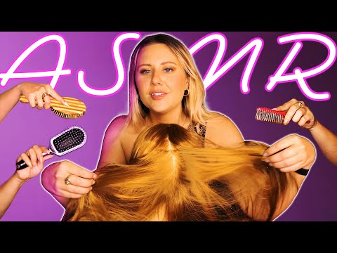 ASMR hair brushing & scalp massage, Macy gives the BEST mannequin hair play, ultra relaxing & soft