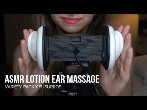 ASMR Lotion Ear Massage. Rubbing, Cupping / Masaje de orejas con crema.