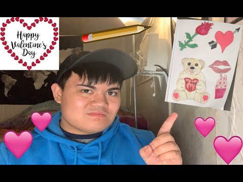 ASMR Drawing Valentine's Day Stuff w Soft BTS Piano Love Songs