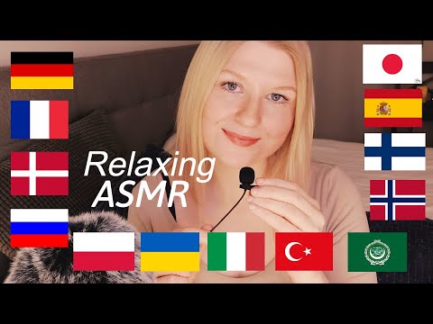 ASMR Speaking 13 languages! 😊💜 SWEDE TRIES LANGUAGE ASMR!