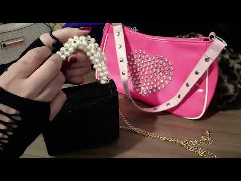 ASMR tapping and Scratching bags 👛
