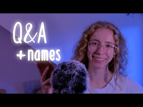 [ASMR] Whispered Q&A: Get to know me better + saying YOUR Names 🦋☔️