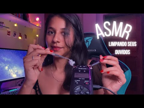 ASMR | LIMPEZA NOS SEUS OUVIDOS NO TASCAM